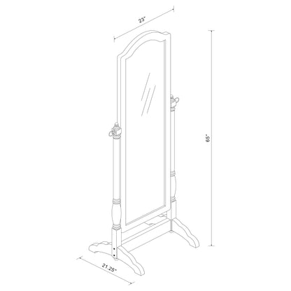 Cabot Wood Adjustable Full Length Cheval Mirror Merlot