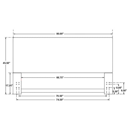 Kosmo Upholstered King Panel Headboard Sand