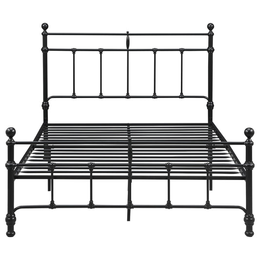 Novak 48-inch Metal Full Open Frame Bed Matte Black