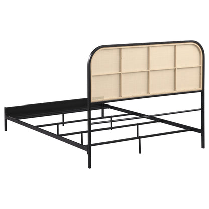 Amherst Radio Weave Rattan Metal Full Bed Black