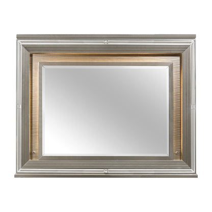 Homelegance Dresser Mirror Tamsin Silver Gray Metallic Finish 1616-6