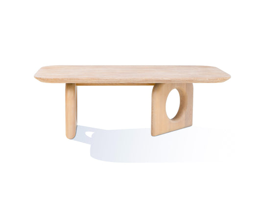 Nova Domus Osaka Modern Faux Marble Natural Ash Coffee Table