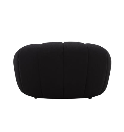 Divani Casa Yolonda Modern Curved Black Fabric Chair