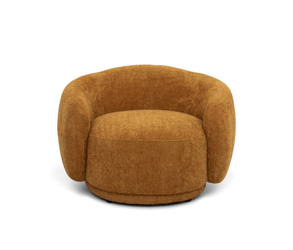 Divani Casa Andrew Modern Orange Fabric Accent Chair