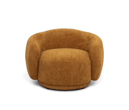 Divani Casa Andrew Modern Orange Fabric Accent Chair