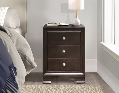 Homelegance Nightstand Centralia Brown Finish with USB Ports and Storage 4598BCU