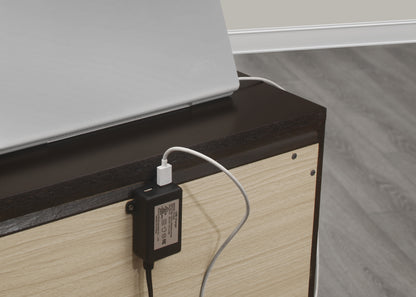 Homelegance Nightstand Centralia Brown Finish with USB Ports and Storage 4598BCU