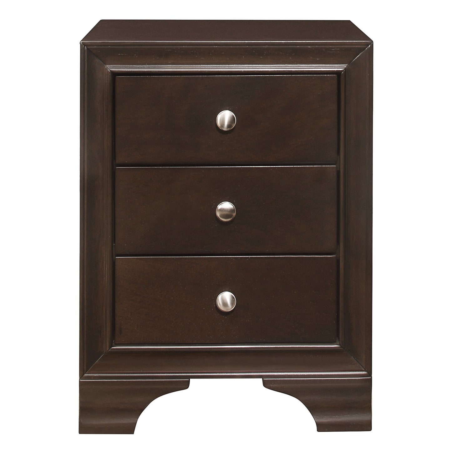 Homelegance Nightstand Centralia Brown Finish with USB Ports and Storage 4598BCU