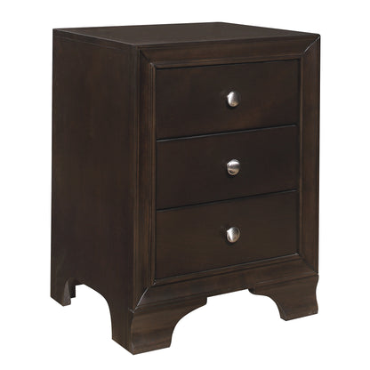 Homelegance Nightstand Centralia Brown Finish with USB Ports and Storage 4598BCU