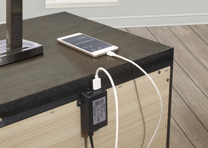 Homelegance Nightstand Centralia Gray Finish with USB Ports 4598GYU