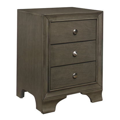 Homelegance Nightstand Centralia Gray Finish with USB Ports 4598GYU