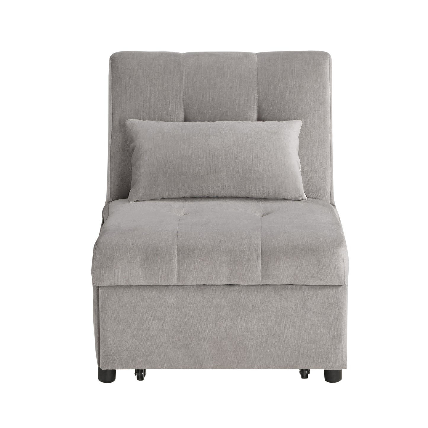 Homelegance Garrell Storage Bench Velvet Upholstered Brownish Gray 4615-F4