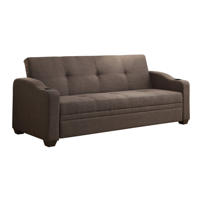 Homelegance Caffery Gray Sectional Sofa with Cup Holders and Click Mechanism 4829LN