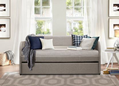 Homelegance Roland Daybed with Trundle Gray Fabric 4950GY