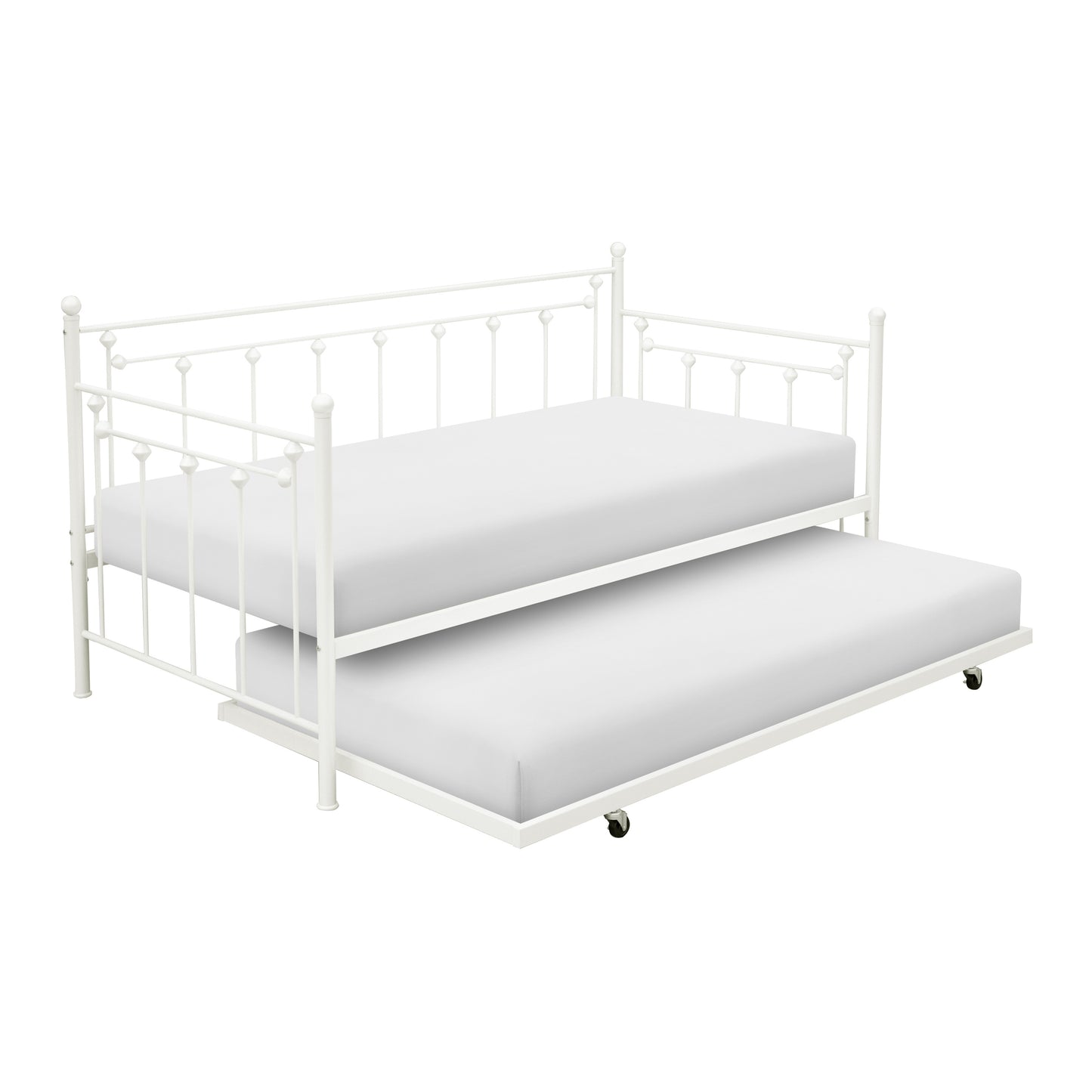 Homelegance Lorena Daybed with Trundle White Finish 4965W-NT