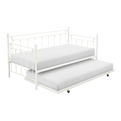 Homelegance Lorena Daybed with Trundle White Finish 4965W-NT