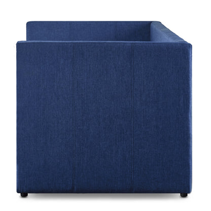 Homelegance Therese Daybed with Trundle Blue Fabric 4969BU