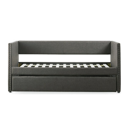 Homelegance Therese Daybed with Trundle Gray Fabric 4969GY
