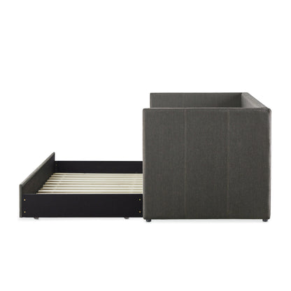Homelegance Therese Daybed with Trundle Gray Fabric 4969GY