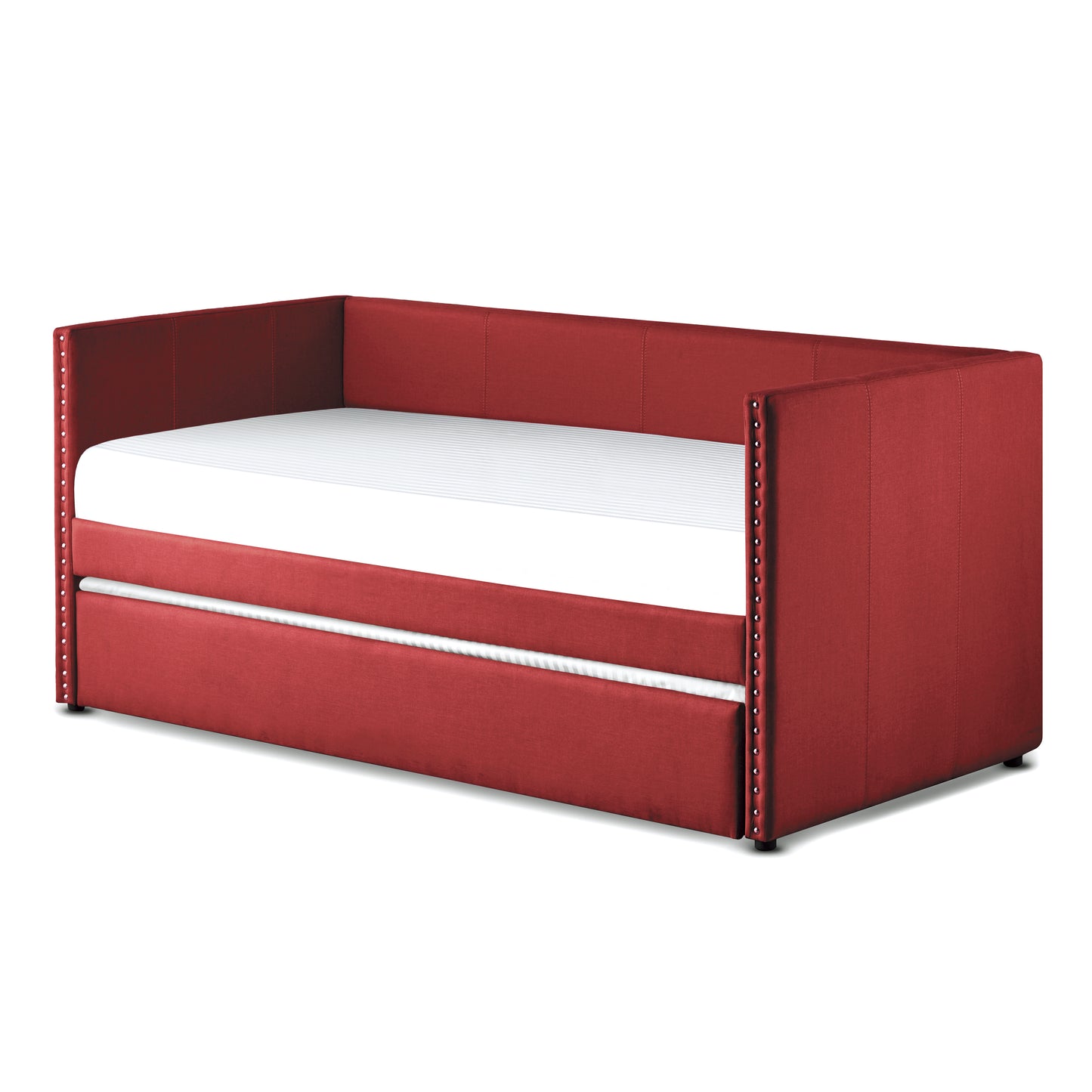 Homelegance Therese Daybed with Trundle Red Fabric 4969RD
