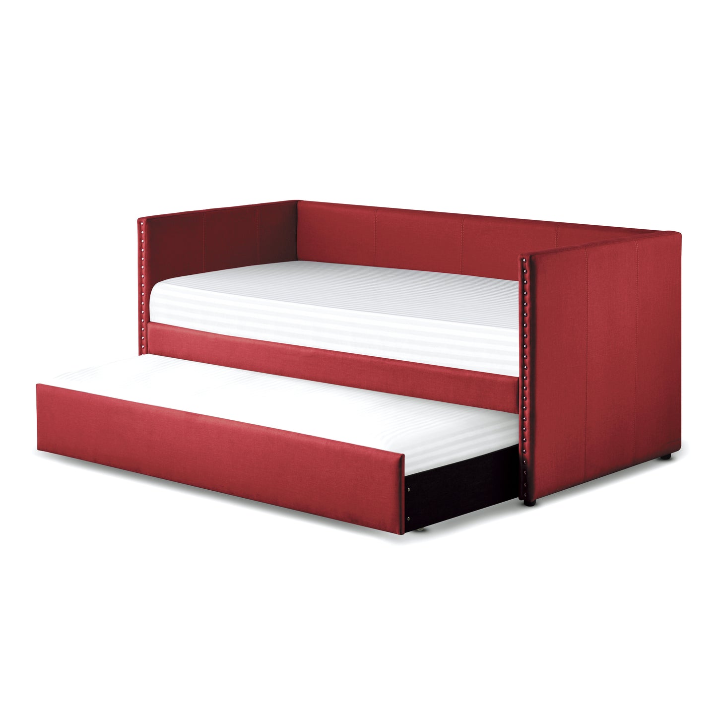 Homelegance Therese Daybed with Trundle Red Fabric 4969RD