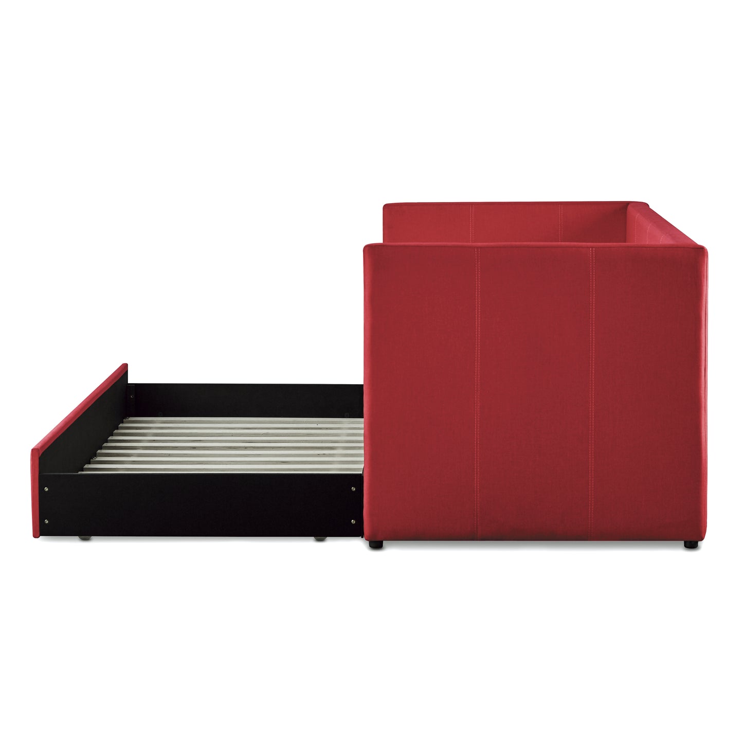 Homelegance Therese Daybed with Trundle Red Fabric 4969RD
