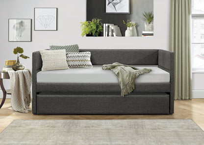 Homelegance Vining Daybed with Trundle Dark Gray Upholstered 4975