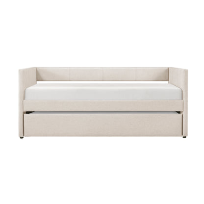Homelegance Trudy Daybed with Trundle Beige Upholstery 4987BE