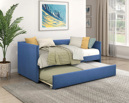 Homelegance Trudy Daybed with Trundle Blue Upholstery 4987BU