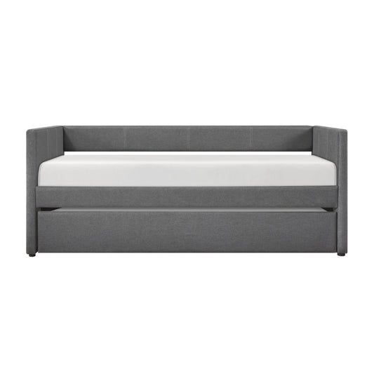 Homelegance Trudy Daybed with Trundle Dark Gray Upholstery 4987DG