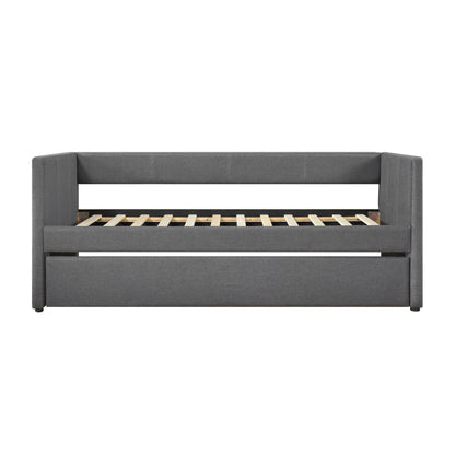 Homelegance Trudy Daybed with Trundle Dark Gray Upholstery 4987DG