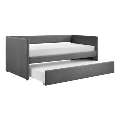 Homelegance Trudy Daybed with Trundle Dark Gray Upholstery 4987DG