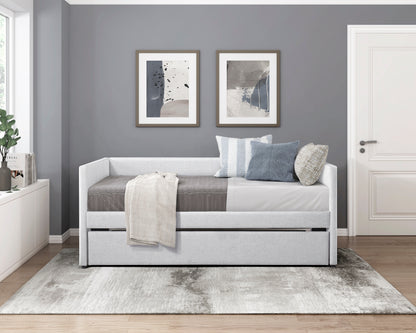 Homelegance Trudy Daybed with Trundle Gray Fabric 4987GY