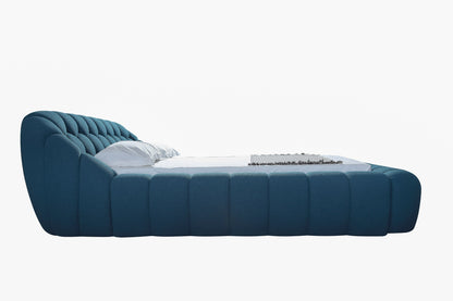 Divani Casa Yolonda Modern Dark Teal Fabric Bed