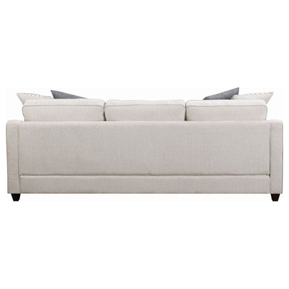 Mcloughlin Upholstered Sloped Arm Sectional Sofa Platinum