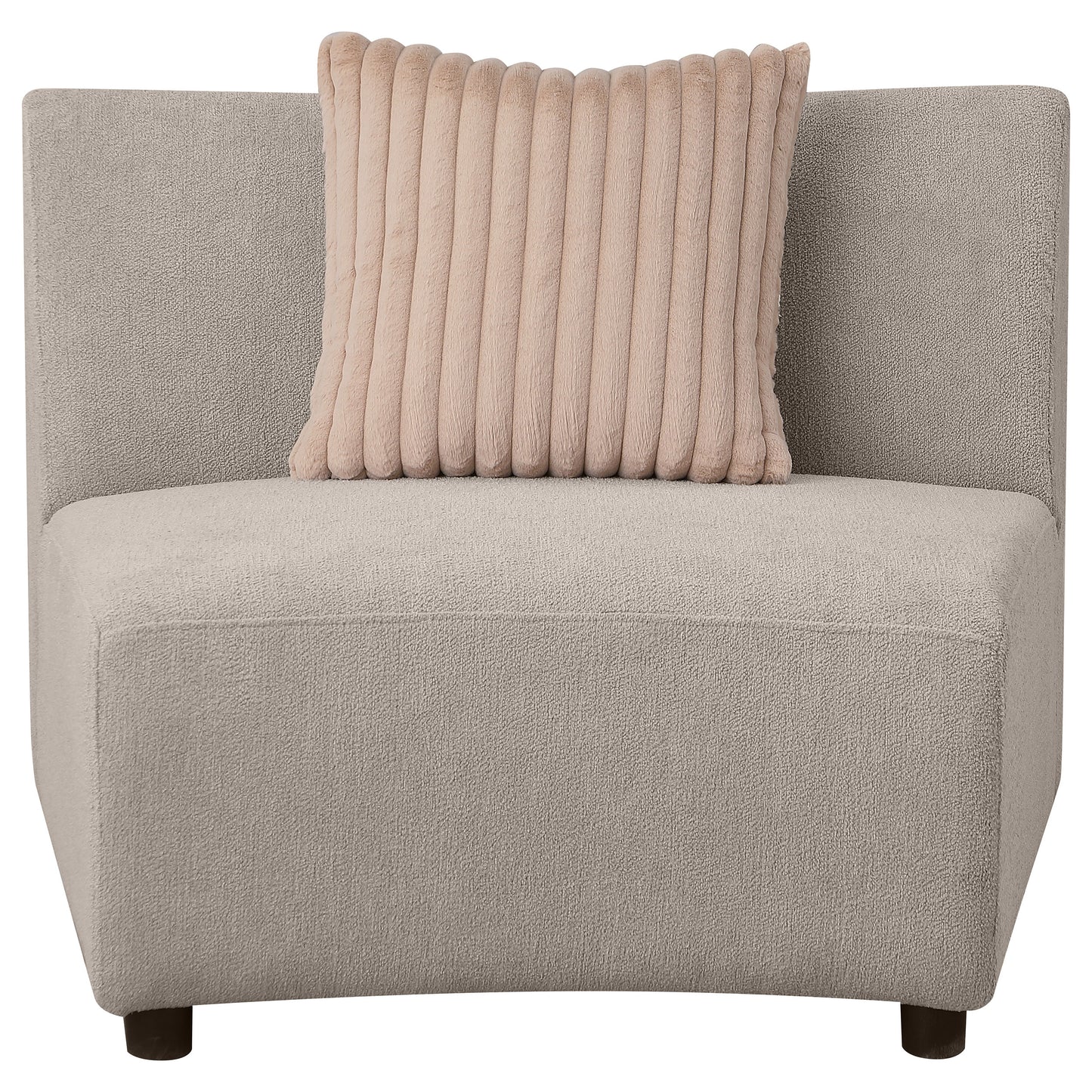 Fayette Upholstered Armless Chair Greige
