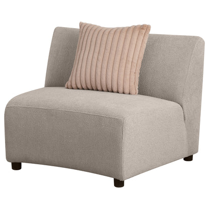 Fayette Upholstered Armless Chair Greige