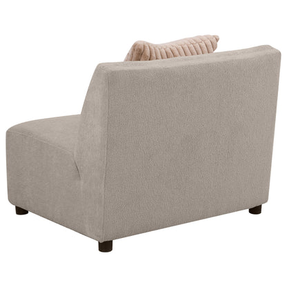 Fayette Upholstered Armless Chair Greige