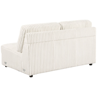 Emberson Upholstered Armless Loveseat Ivory