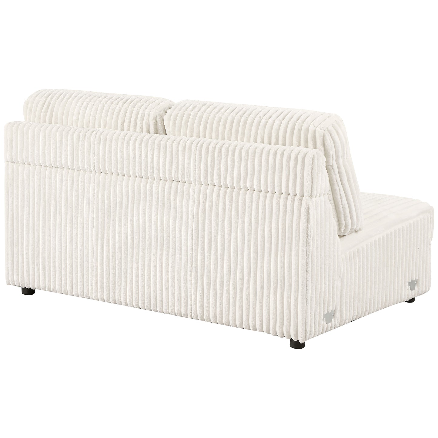 Emberson Upholstered Armless Loveseat Ivory