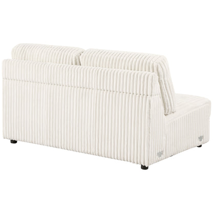 Emberson Upholstered Armless Loveseat Ivory