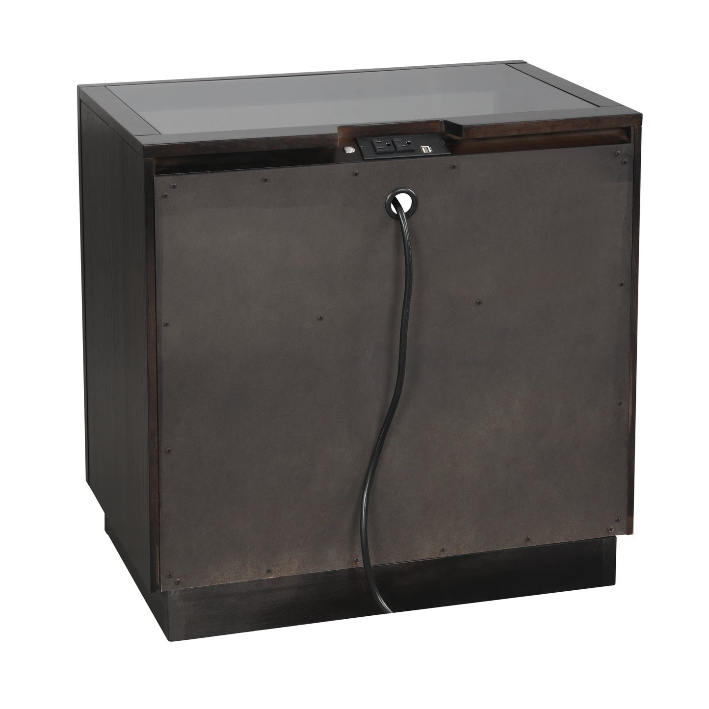 Homelegance Nightstand Larchmont Charcoal Finish with USB Port 5424-4