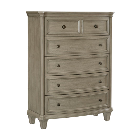 Homelegance Chest Vermillion Gray Cashmere Elegant Design with Walnut Inlay 5442-9
