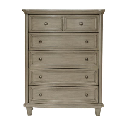 Homelegance Chest Vermillion Gray Cashmere Elegant Design with Walnut Inlay 5442-9