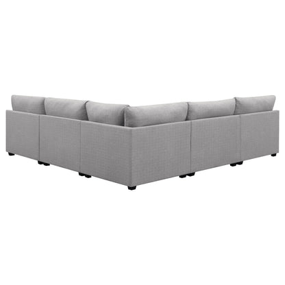 Cambria 5-piece Upholstered Modular Sectional Sofa Grey