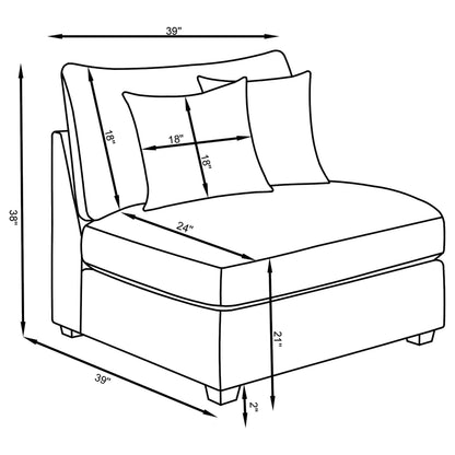 Cambria 5-piece Upholstered Modular Sectional Sofa Grey