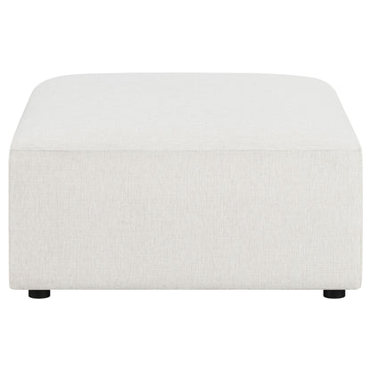 Freddie Square Upholstered Ottoman Pearl