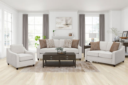 Christine Upholstered Sloped Arm Loveseat Beige