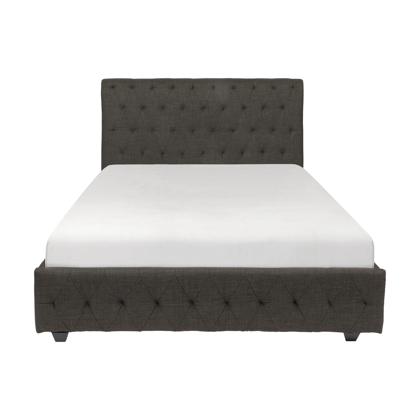 Homelegance Queen Bed Baldwyn Dark Gray Upholstery Elegant Design 5789N-1