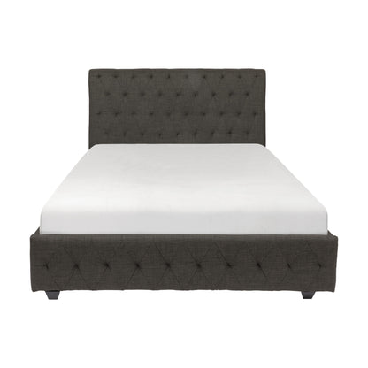 Homelegance Queen Bed Baldwyn Dark Gray Upholstery Elegant Design 5789N-1